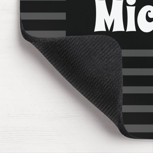 Einfach gestreifter dunkelgrauer und schwarzer Ind Mousepad (Ecke)