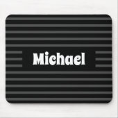 Einfach gestreifter dunkelgrauer und schwarzer Ind Mousepad (Vorne)