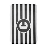 Einfach gestrichene, schwarz-weiß gestreifte Bath- Badematte (Vorderseite Vertikal)