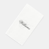 Einfach gestrichenes Handtuch in Schwarz und Weiß Serviette (Ecke)