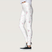 Einfach Gezeichnet Blumenmuster Leggings (Links)