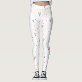 Einfach Gezeichnet Blumenmuster Leggings