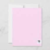 Einfach Gezeichnet Blumenrosa Mitteilungskarte (Rückseite)