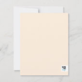 Einfach Gezeichnet Floral Orange Mitteilungskarte (Rückseite)