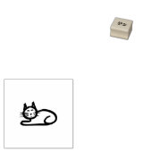 Einfach Gezeichnet Strichmännchen Cat Gummistempel (Stempel)