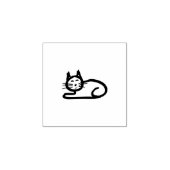Einfach Gezeichnet Strichmännchen Cat Gummistempel (Prägung)