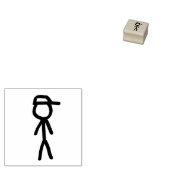 Einfach Gezeichnet Strichmännchen Young Boy Gummistempel (Stempel)