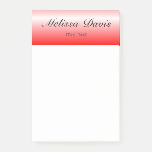 Einfach glänzend rot post-it klebezettel (Vorderseite)