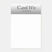 Einfach glänzendes Silber Post-it Klebezettel (Vorderseite)