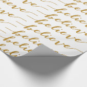 EINFACH GLAUBEN SIE GRÜSSEN| GOLD DES FEIERTAGS- GESCHENKPAPIER (Ecke)
