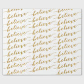 EINFACH GLAUBEN SIE GRÜSSEN| GOLD DES FEIERTAGS- GESCHENKPAPIER (Flach)