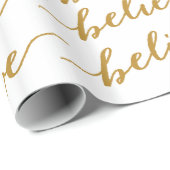 EINFACH GLAUBEN SIE GRÜSSEN| GOLD DES FEIERTAGS- GESCHENKPAPIER (Rolleneckpunkt)