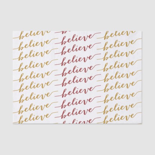 EINFACH GLAUBEN SIE GRÜSSEN| ROTEM GOLD DES SEIDENPAPIER (Vorderseite)