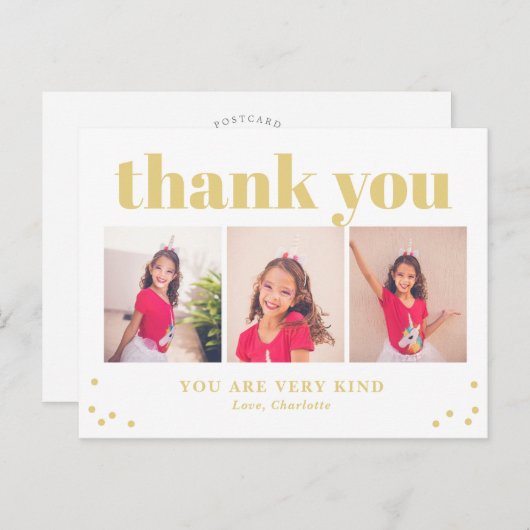 Einfach Glücklich bearbeitbare Farbe Vielen Dank P Postkarte (Vorne/Hinten)