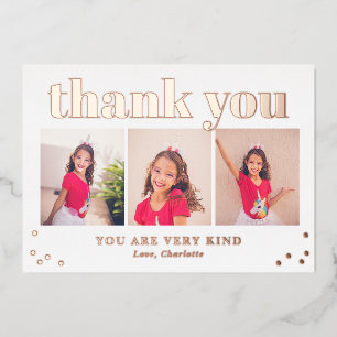 Einfach glücklich Flat FOIL Grad Danke Karte