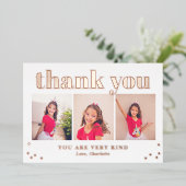 Einfach glücklich Flat FOIL Grad Danke Karte (Stehend vorne)