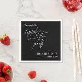 Einfach glücklich immer nach dem Party Weiß auf Sc Serviette (Beispiel)