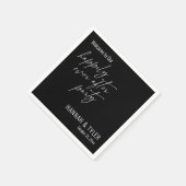 Einfach glücklich immer nach dem Party Weiß auf Sc Serviette (Ecke)