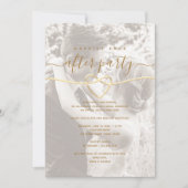 Einfach glücklich je nach Hochzeitsempfang Foto Einladung (Vorderseite)