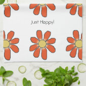 EINFACH GLÜCKLICHES grafisches Muster Geschirrtuch (Gefaltet)