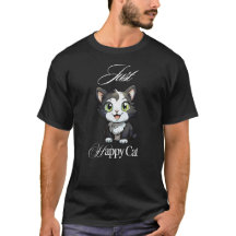 Einfach Glückliches Katze T-Shirt