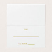 Einfach Gold - Platzkarte (Außenseite Aufgefaltet)