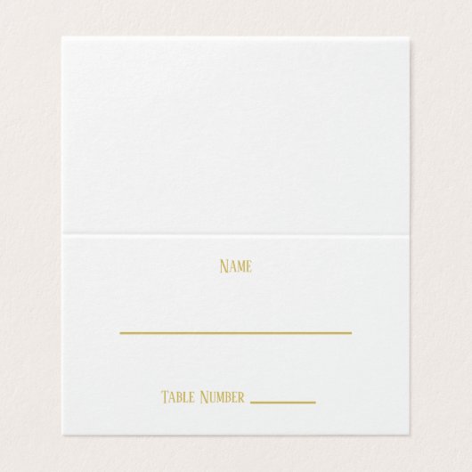 Einfach Gold - Platzkarte (Außenseite Aufgefaltet)