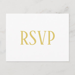 Einfach Gold - RSVP-/Abendessen-Auswahl-Postkarte Postkarte