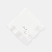 Einfach Gold Text Elegant Hochzeitscocktail Serviette (Ecke)