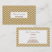 Einfach Gold Zickzack Visitenkarte (Vorne/Hinten)