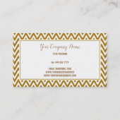 Einfach Gold Zickzack Visitenkarte (Rückseite)