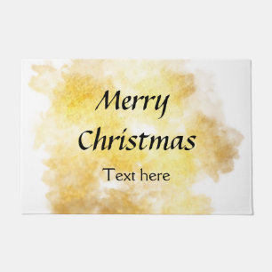 Einfach golden Fügen Sie Ihren Text frohe Weihnach Fußmatte