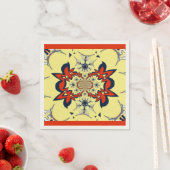Einfach Golden Red Personalisiert Art Napkins Serviette (Beispiel)