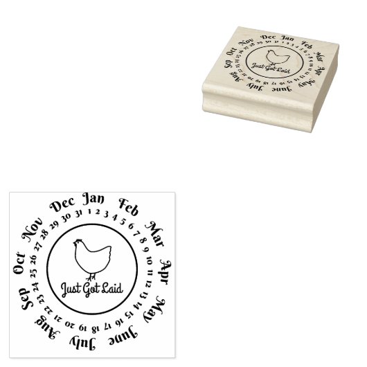 Einfach Got Hühnereier-Karton Datum Briefmarke Gummistempel (Stempel)