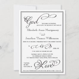 Einfach Gott ist Liebe Christlich Hochzeitseinladu Einladung