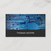 Einfach grau-blaue Platine Visitenkarte (Vorderseite)