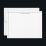 Einfach grau geometrisch Modernisch Beruflich Mitteilungskarte<br><div class="desc">Dieses Design weist eine architektonisch inspirierte, einfache Grenze auf, mit Platz für einen Namen/Text am unteren Rand. Klicken Sie auf die Schaltfläche Anpassen, wenn Sie die Designelemente anpassen und/oder den Text weiter verändern möchten! Variationen dieses Designs, zusätzliche Farben sowie koordinierende Produkte sind in unserem Shop, zazzle.com/store/doodlelulu verfügbar. Kontaktieren Sie uns,...</div>