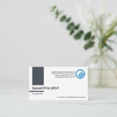 Einfach Grau-Kolonne Strip Personalberater Visitenkarte (Stehend Vorderseite)