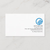 Einfach Grau-Kolonne Strip Personalberater Visitenkarte (Rückseite)