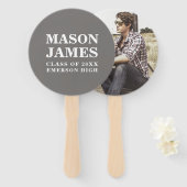 Einfach grau Moderner Foto Abschluss Fächer (Vorne und Hinten)