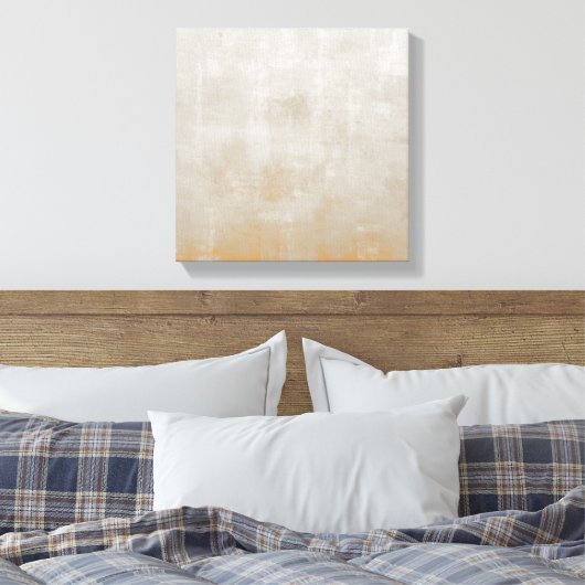 Einfach grau Orange rustikal abstrakt Leinwanddruck (Insitu (Schlafzimmer))