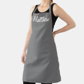 Einfach grau - personalisiert schürze (InSitu)