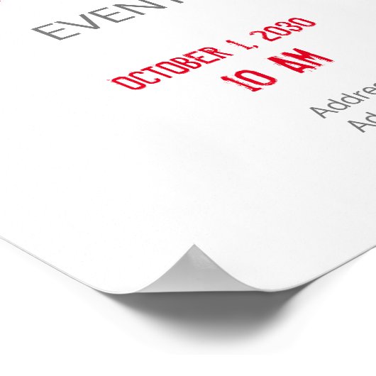 Einfach grau poster (Ecke)