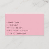 Einfach grau und rosa mit weißer Grenze Visitenkarte (Rückseite)