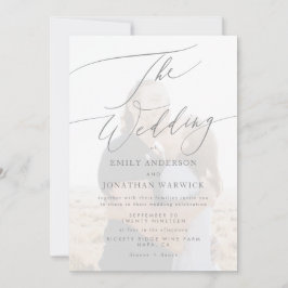 Einfach grau weiß das Overlay für das HochzeitsFot Einladung