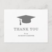 Einfach graue Mortarplatte Moderner Abschluss Postkarte (Vorderseite)