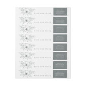 Einfach grauweißer Anemon Art Floral (Bogen)