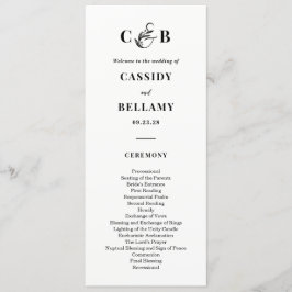 Einfach großartiges, EDITABLE FARBEN Hochzeitsprog Programm