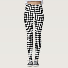 Einfach große schwarz-weiße Leggings