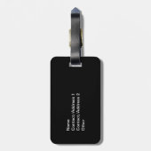 Einfach, großes Anfangsmonogramm zu beschmutzen Gepäckanhänger (Rückseite vertikal)